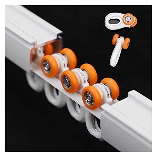 Riel de cortina comercial resistente para cortinas altas, rieles de cortina rectos blancos para ventanas/oficina/dormitorio, barra de partic