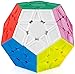 Coogam Qiyi Megaminx Cube Sculpted Stickerless 3x3 Pentagonal Dodecahedron Speed Cube Puzzle Toy (Qiheng S Version)