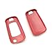 iJDMTOY Exact Fit Glossy Red Smart Key Fob Shell Cover Compatible With Chevy Camaro Cruze Malibu SS Spark Volt, Compatible With GMC Terrain 3 4 5 Buttons Folding Key Fob