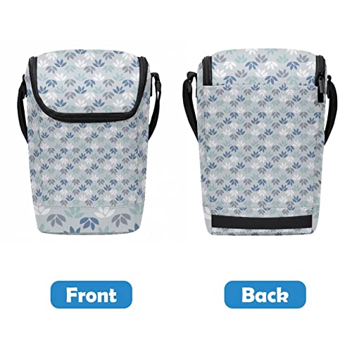 Bolsa de almuerzo pequeña reutilizable con estampado azul 5