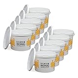 Der Wabenprofi Honigeimer weiß mit Deckel und Bügel - 12,5 kg - 10 Stück - lebensmittelecht