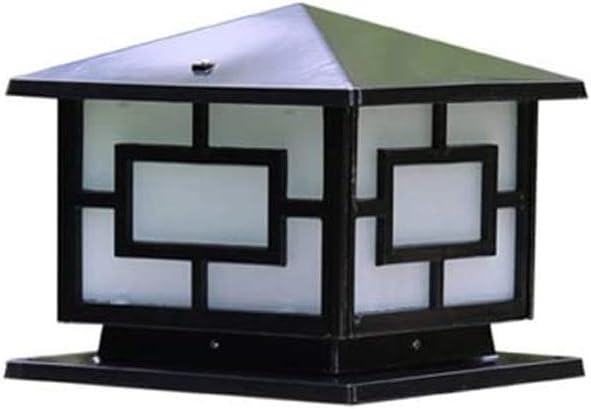 Lámpara de Poste Exterior Negra con Pantalla de Vidrio miniatura 6