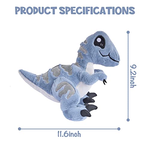Tcbunny Baby Dinosaur 12" Bedtime Stuffed Animal Plush Toy, Kid's Gifts For Boys, Girls, Birthday, Valentine, Christmas (Veliciraptor) #TOP1