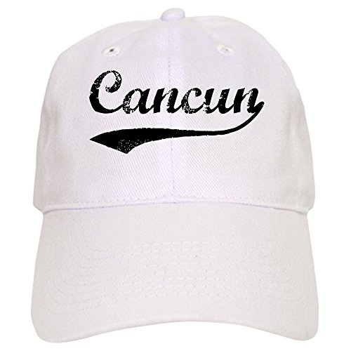 CafePress Vintage Cancun Cap Unique Adjustable Baseball Hat White