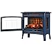 duraflame Freestanding Electric Fireplace Stove Heater with 3D Flame Effect for 1,000 Sq. Ft. Room, Navy