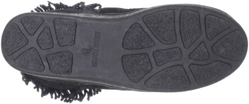 Minnetonka Women's Sheepskin Fringe Low Pug Boot,Black,9 M Us #TOP3