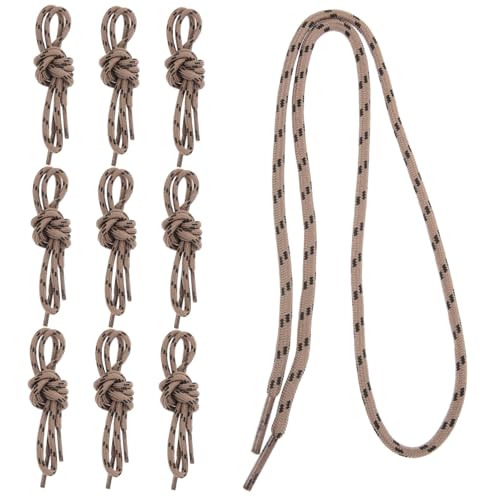 KOMBIUDA 10 Stück Teiliges Polyester Schnürsenkel in Braun Langlebige Sportschnürsenkel Ersatz für Sneakers Canvas und Freizeitschuhe Vielseitig Einsetzbar Praktische Schuhbänder für Alltag