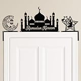 Blulu クリエイティブドアコーナー装飾 7.9 x 8.5インチ イエス ドアフレーム メタル イースター ウィンドウ シッター Bless This ホームウィンドウ装飾 ホームキャビネットフレームコーナー装飾用品(Eid)