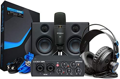 Miniatura 2 de PreSonus AudioBox Studio Deluxe Ultimate Bundle (25 aniversario) con soporte para micrófono, soporte para auriculares y kit de filtro pop