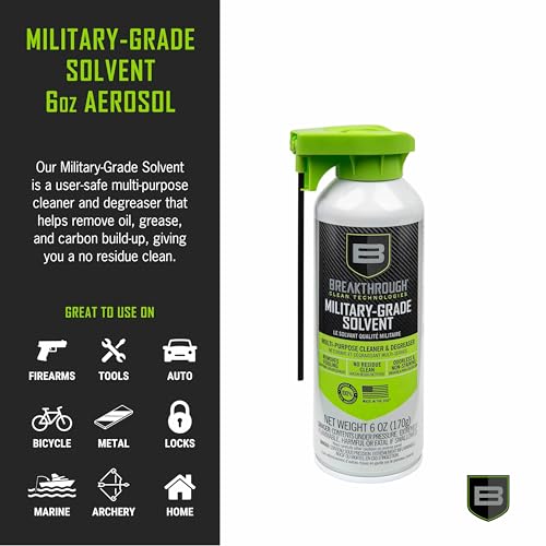 Breakthrough Clean Technologies Military-Grade Gun Spray Cleaning Solvent - Cleaner and Degreaser for Handguns and Riffles and More - Thumbnail 3