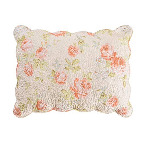 C&F Home Whitney Floral Standard Pillow Sham Standard Sham Beige