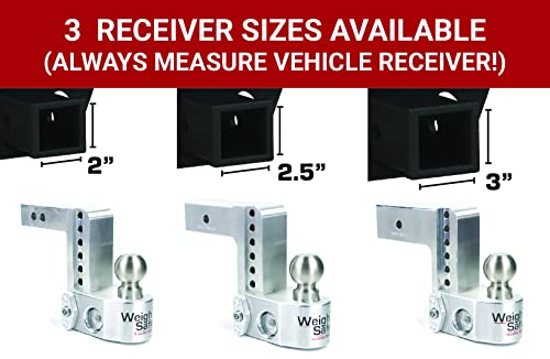 image for Weigh Safe Adjustable Trailer Hitch Ball Mount - 8