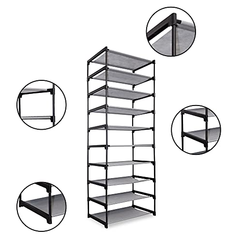 Image of COROID Digital Printed Multipurpose 6 Shelve Wardrobe,Foldable,Collapsible Fabric Wardrobe Organizer for Clothes Drawers Portable Wardrobe Clothing Space Saving Wardrobe (9-Layer, NavyBlue)