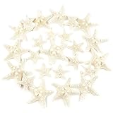 Jangostor 24 PCS White Knobby Starfish, Mixed Sizes 1' to 3', Nautical & Wedding Decor, DIY Crafts, Fish Tank Ornaments
