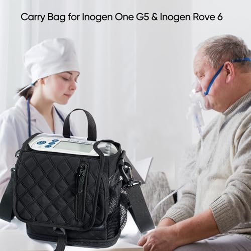 Image of BAGSFY Lightweight Shoulder Carry Bag for Inogen One G5 & Rove 6 - Portable Oxygen Concentrator Tote for Travel