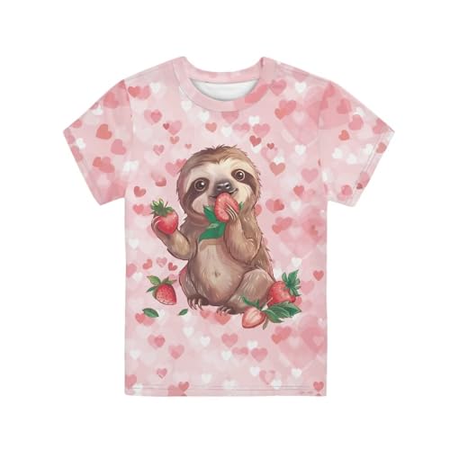 Image of Xhuibop Kids T Shirts for Boys Size 3-16 Girls Short Sleeve Sportswear Active Tops