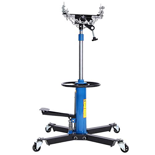Honhill 2 Stage 1100Lbs Telescopic Transmission Jack With Pedal 360° Swivel Wheel Lift Hoist Adjustable Height Hydraulic Jack #TOP3