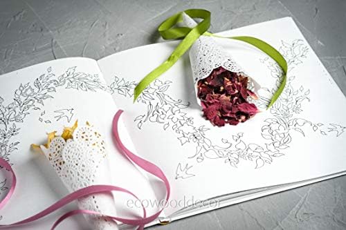 Assembled Confetti toss Cones, Set of 100 Small Cones for Confetti, Lavender, Rice 5,5'' (100)