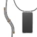 Produktbild KNOK Handykette Kompatibel mit Apple iPhone 7 Plus / 8 Plus - Silikon Hülle mit Band - Handyhülle für Smartphone zum Umhängen - Transparent Case mit Schnur - Schutzhülle mit Kordel in Grau