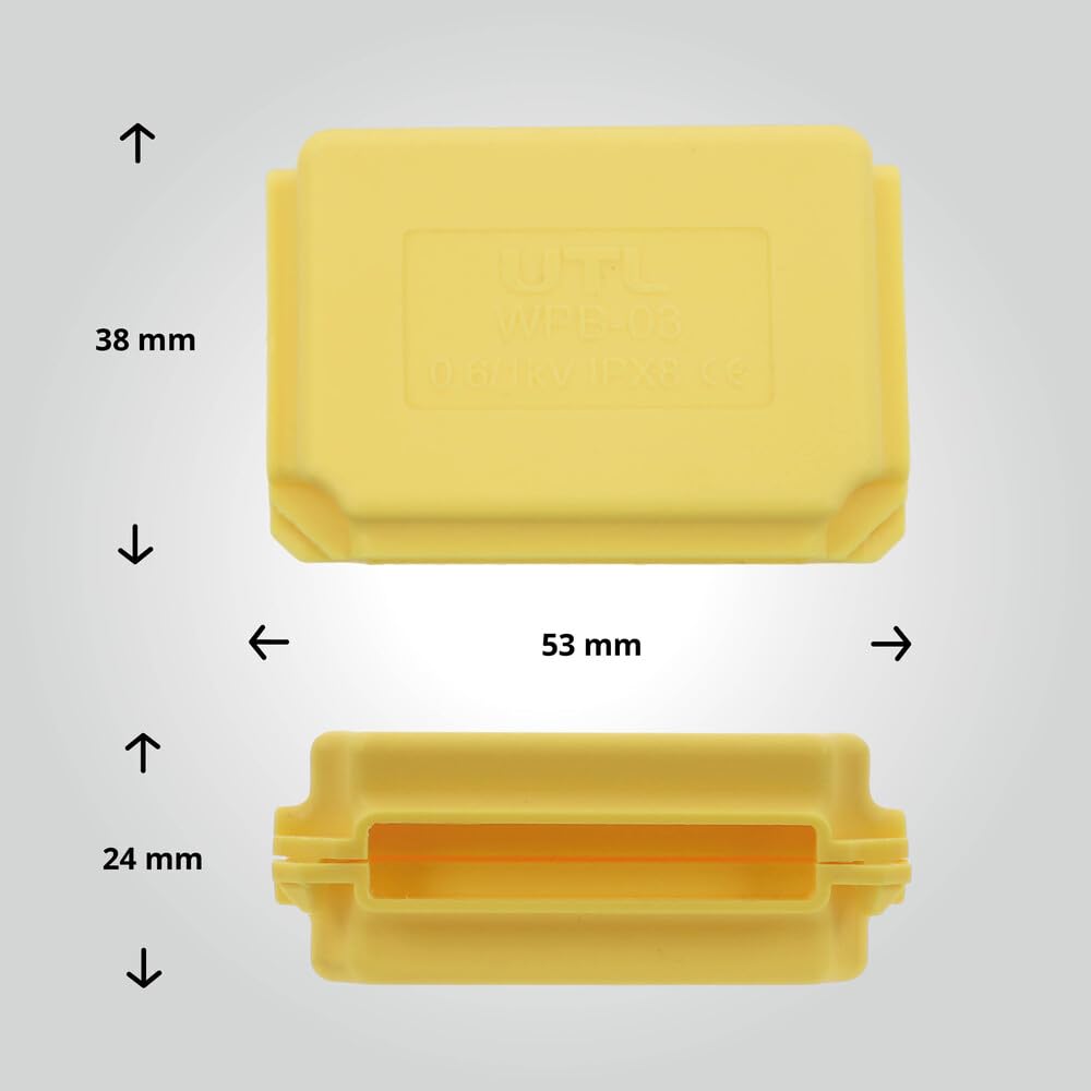 LED Universum - 10 cajas de gel para cables para exteriores con certificado IPX8 para máx. 4 mm², caja de derivación para línea de cable, impermeable, conector para terminales de contacto, color