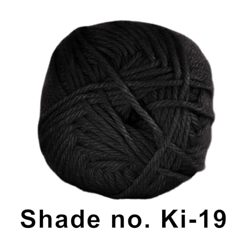 Image of VCR Black Yarn, 100 Grams Hank, 190 Meters Length, Acrylic Ball for Crochet and Knitting, Soft Crosia Threads, Pack of 1 Yarn, Suitable for DIY Crafts
