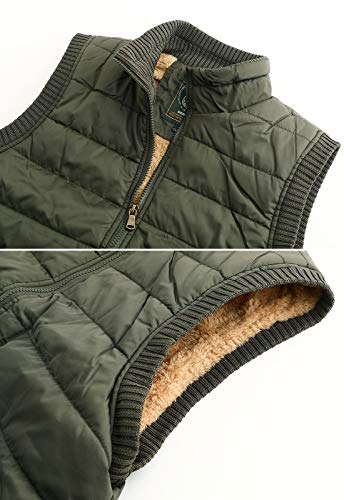 Image of Spanye Men's Casual Vest Padded Puffer Jacket Vests Stand Collar Plus Size Warm Sleeveless Coat