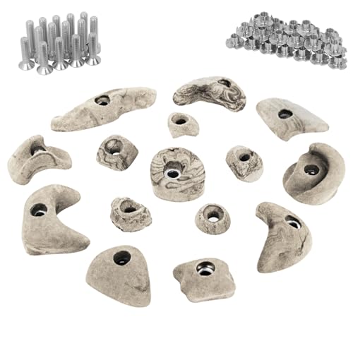 ALPIDEX 15 Klettergriffe | Starterset | Inklusive Schrauben,...