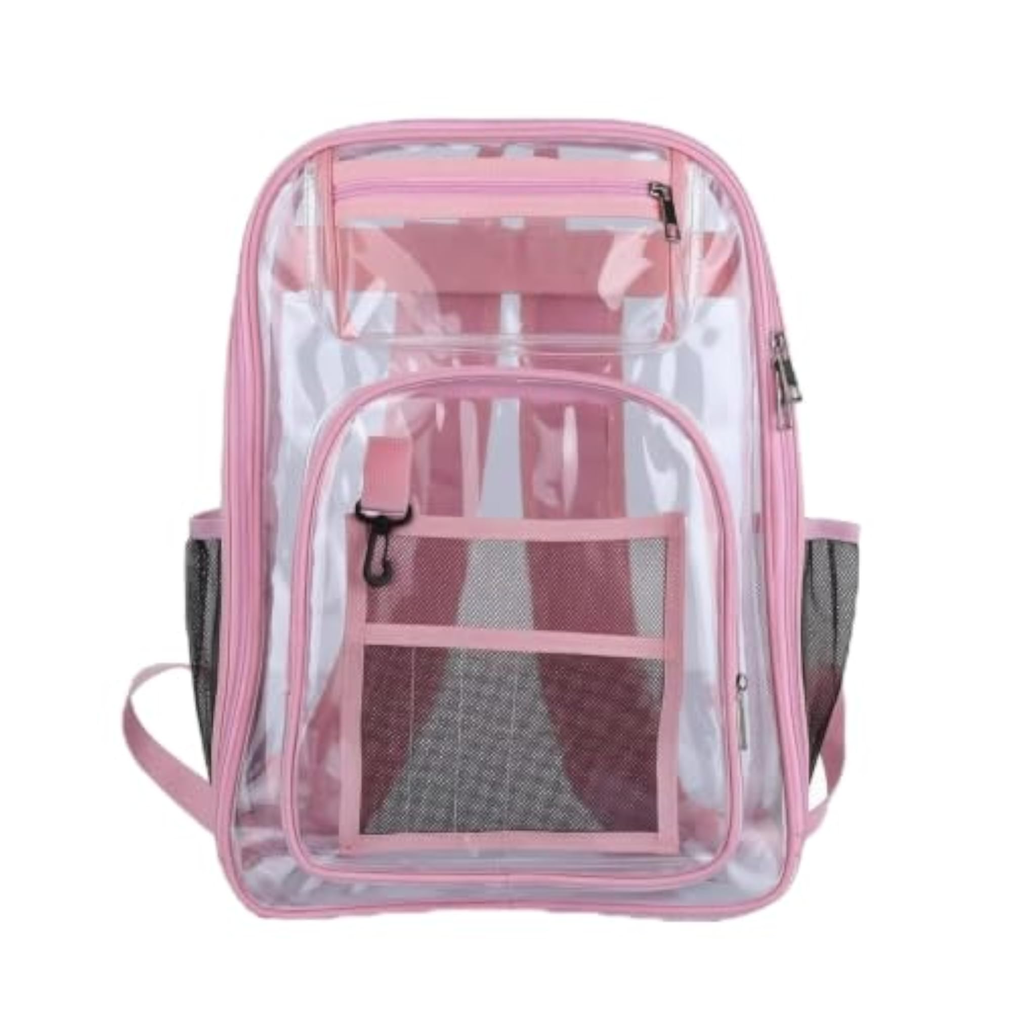 Water-Resistant Transparent PVC Multi-Compartment Laptop Backpack