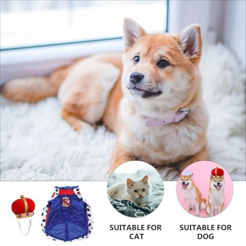 Disfraz Beaupretty corona y capa para perros tamaño M miniatura 6