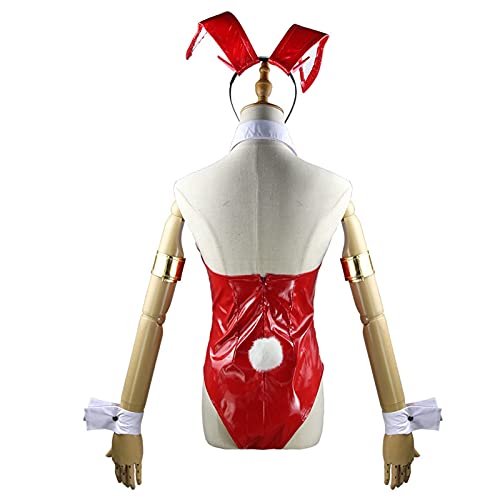 Litads Anime DARLING in de FRANXX Cosplay Kostuum Zero Two Bunny Girl Cosplay Kostuum 02 Sexy Dames Jumpsuit Rood Lederen Pak (Kleur: Natuurlijk, Maat: XXL) - Afbeelding 6