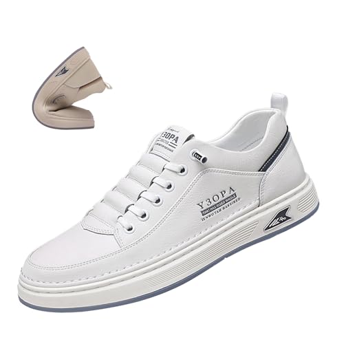 Men's Casual Shoes Leather Dress Sneakers,Comfortable Breathable Non-Slip Business Oxford Slip-on Fashion Sport Shoes