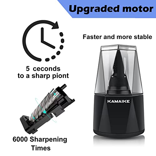 Electric Pencil Sharpener, Pencil Sharpener For Colored Pencils, Automatic Pencil Sharpener Plug In For 6-8Mm No.2/Colored Pencils, Portable Pencil Sharpener Electric For School Classroom Kamaike #TOP2