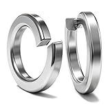 PDKKFF 50 Stück Federring M6 Federringe Edelstahl A2/V2A, Spiralförmige Federscheiben Form B nach DIN 127, Unterlegscheibe Sperringe für Schraubensicherung