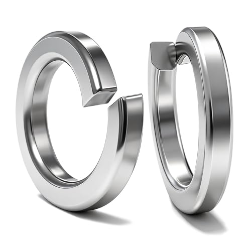 PDKKFF 15 Pièces M12 Rondelles de Sécurité Fendues en Acier Inoxydable, Argent Rondelles à ressort-Form B DIN 127 pour Vis Ecrou Boulon