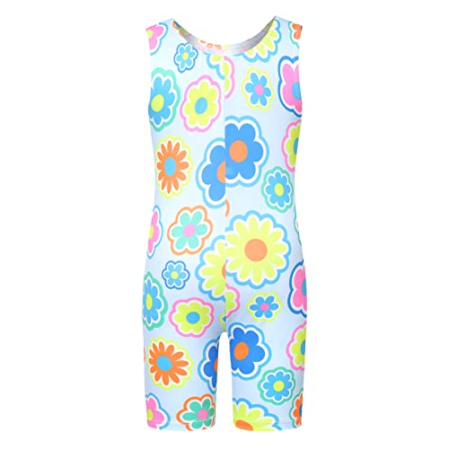 Phineein Kids Gymnastic Leotard With Shorts Biketards Butterfly Flower Star Unitard Colorful Flower,Colorful Flower,4/5 #TOP2