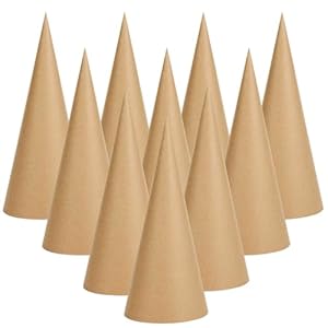 Laiamer 10 Stück Pappmaché-Kegel zum Basteln
