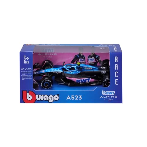 Bburago Formula 1 Diecast Model Car – 1:43 Scale BWT Alpine F1 Team A523 (2023 Season) Driven by Pierre Gasly – Highly Detailed Collectible for Racing Fans and Kids Ages 3+