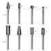 Carbide Burr Set 8pcs 1/4 Inch Shank Diameter Double Cut Grinding Polishing Carving Tool Drill Bits for Die Grinder