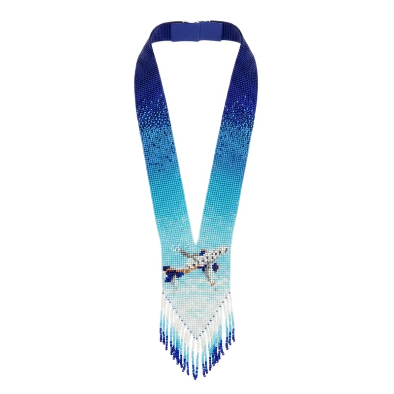 Collier ukrainien Gerdan perles de rocaille pour sublimer un décolleté bijou fait main