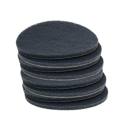 Jutagoss 7 Inch Scrubber Scouring Pads 1000 Grits Drill Scuffing Disc Hoop and Loop Surface Conditioning Disc Gray 8Pcs