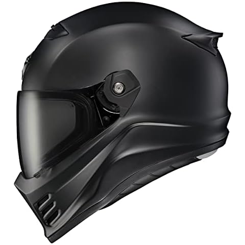 ScorpionEXO Covert FX Full Face Adult Motorcycle Helmet Street Fighter Style with Bluetooth Ready Speaker Pockets DOT ECE 22.06 Approved Unisex (Matte Black Large) Cover