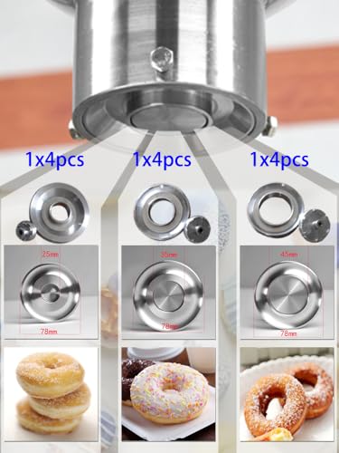 Image of Kolice Commercial Heavy Duty Automatic 4 Rows Donuts Maker Machine /Doughnut Making Machine /Donut Maker- 500-1800 pcs /hour, 12 pcs of Molds, Timer and Temperature Control, Donut Dia. 2 inch-4.72 inch