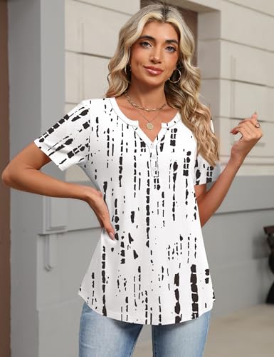 Frontale Ansicht des lässigen Schnitts am Kistore T-Shirt für Damen in Grau. - Detailansicht von Kistore Damen...