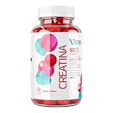 Creatina Monohidratada en Gominolas 3000 mg | Gummies de Creatina Sin Azúcar | Sabor Fresa Ácida | Mejora Fuerza y Rendimiento