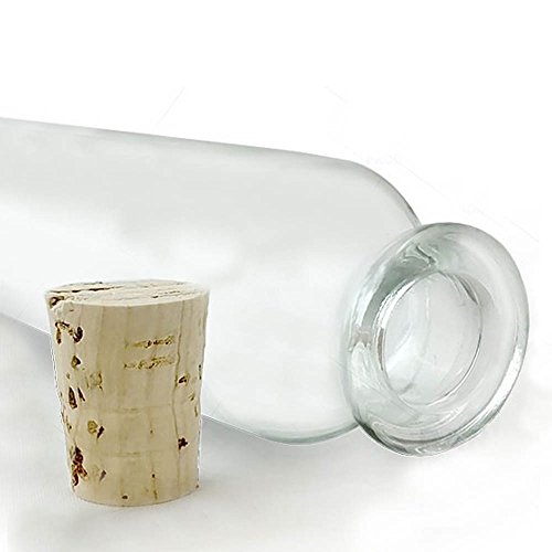 BARCONIC Cylinder Craft Bartending Bottle w/Cork - Clear 4 oz