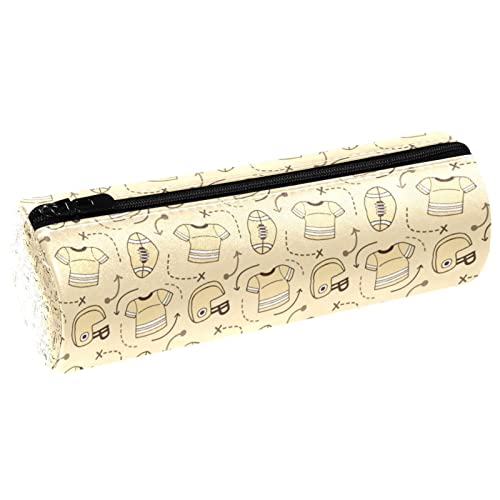 American Football Stoff und Helm Leder Fass Stift Federmäppchen Münzbörse Kosmetik Make-up Tasche für Student Schreibwaren Schule Büro Aufbewahrung