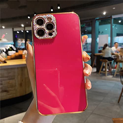 Coque protection appareil photo iPhone XS Max carrée à strass