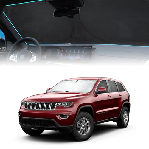 Image of Windshield Sunshade for Jeep Grand Cherokee 2011-2024 2025 2026 Sun Visor