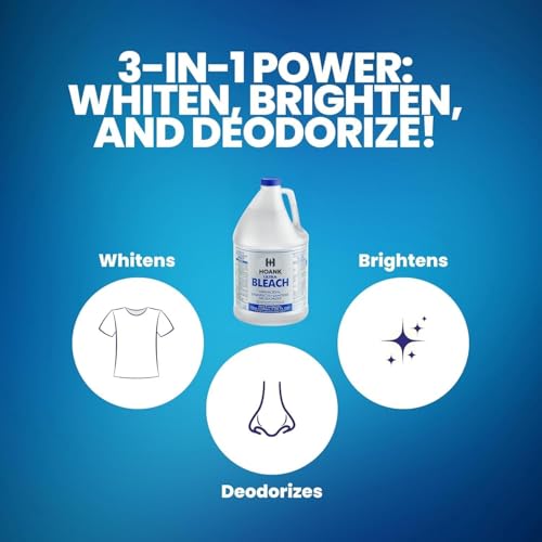 ( 6 Gallon) Ultra Germicidal Liquid Bleach -Disinfecting, Sanitizing, Deodorizing, Mold & Mildew Stain Remover, For Laundry, Household and Commercial Cleaning, Multipurpose Cleaner (1 Gallon X 6 Pack)