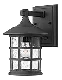 Hinkley 1800BK Traditional One Light Wall Mount from Freeport Collection in Black Finish, Small, See